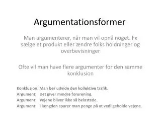 argumentationsformer