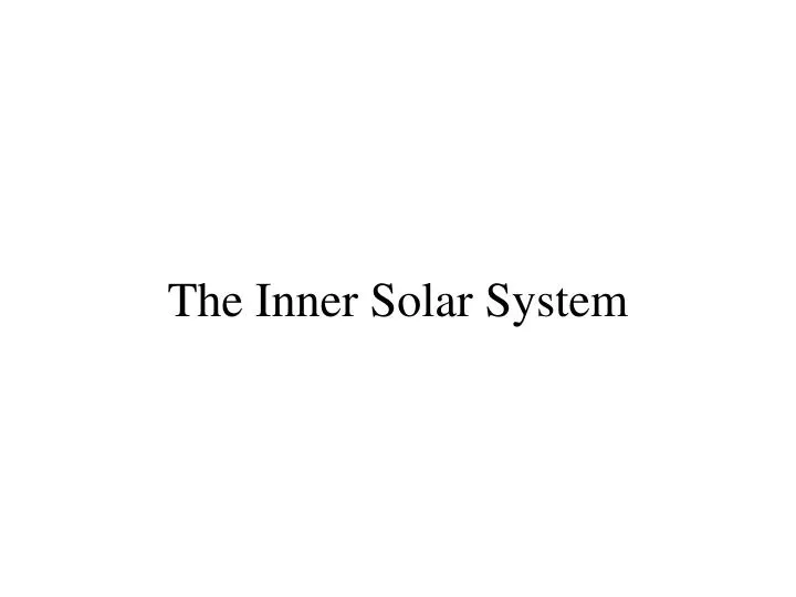 the inner solar system
