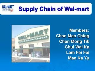 Supply Chain of Wal-mart