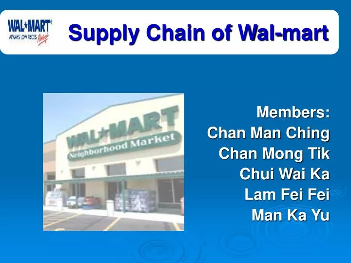 supply chain of wal mart