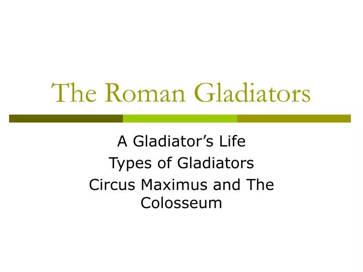 the roman gladiators