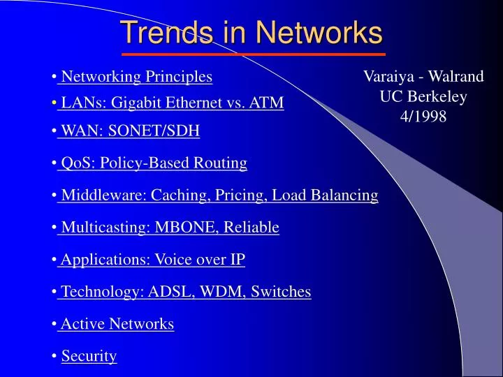 trends in networks