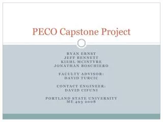 PECO Capstone Project