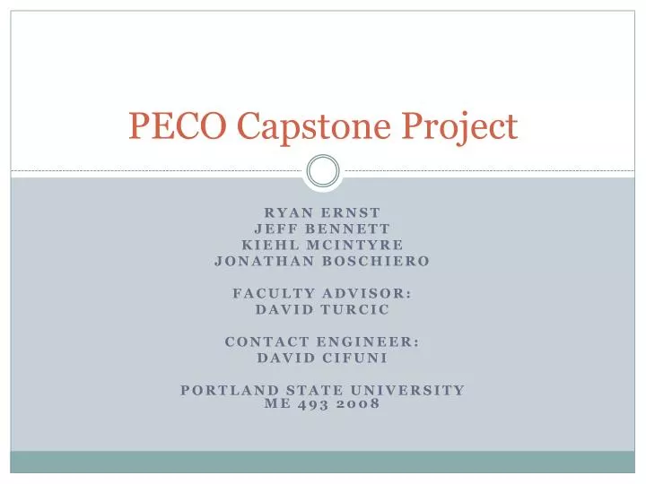peco capstone project