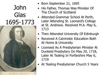 John Glas 1695-1773