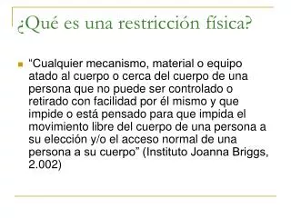 qu es una restricci n f sica
