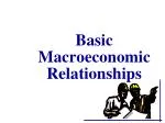 Basic Macroeconomic Relationships - slide 1