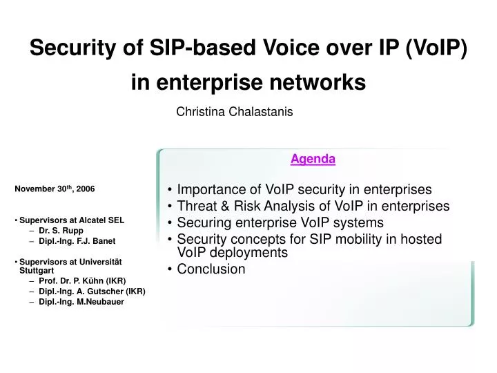 security of sip based voice over ip voip in enterprise networks