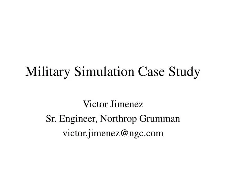 military simulation case study