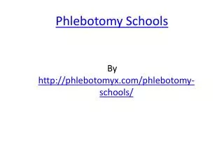 Phlebotomy Schools