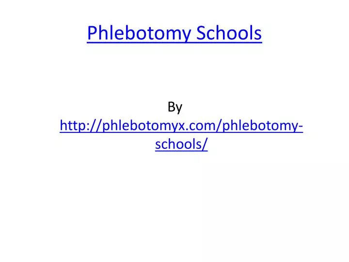 phlebotomy schools
