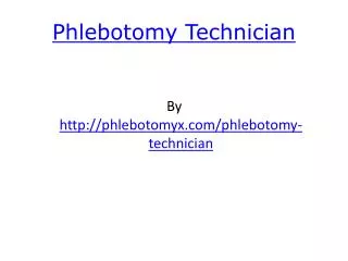 Phlebotomy Techician
