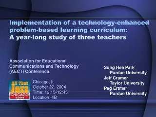 Implementation of a technology-enhanced problem-based learning curriculum: A year-long study of three teachers
