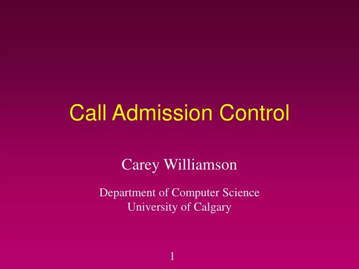 call admission control