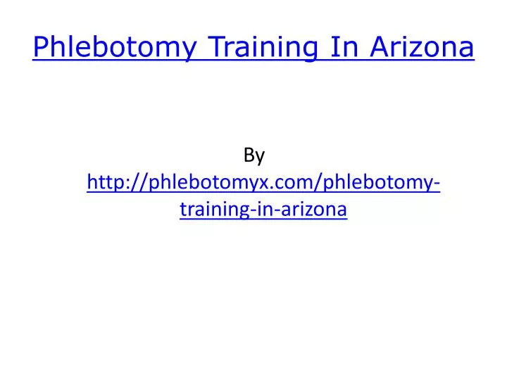 phlebotomy training in arizona
