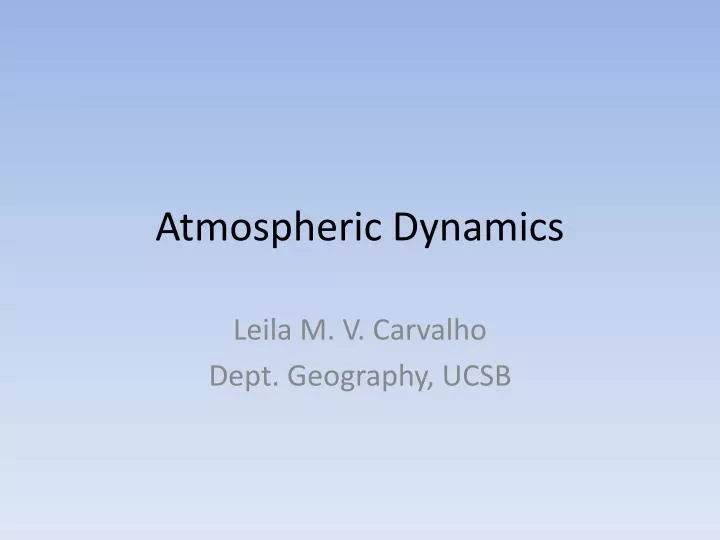 atmospheric dynamics
