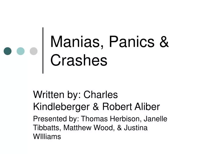 manias panics crashes