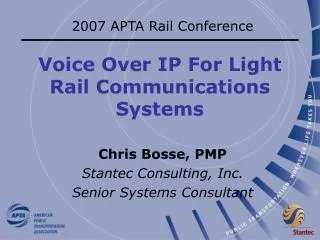 Voice Over IP For Light Rail Communications Systems