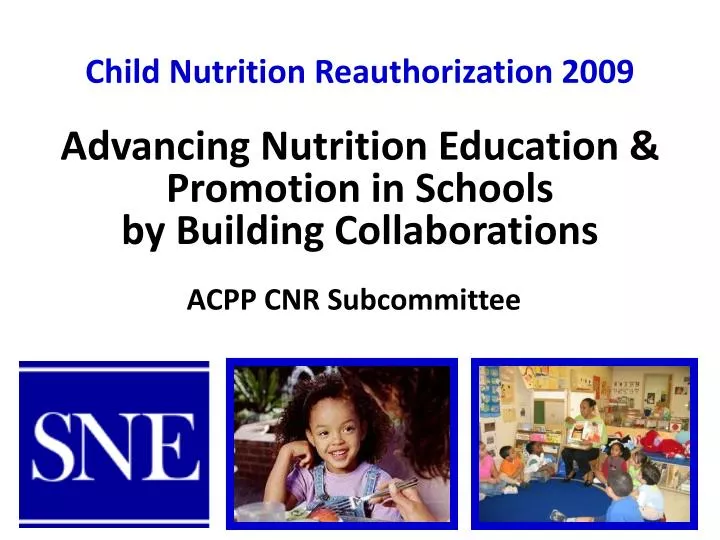 child nutrition reauthorization 2009