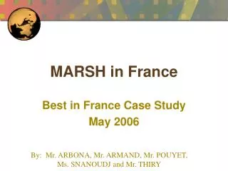 MARSH in France