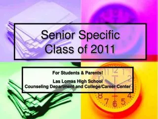 Senior Specific Class of 2011