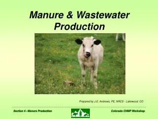 Manure &amp; Wastewater Production