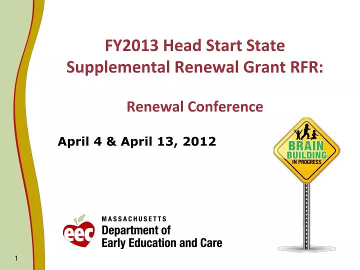 fy2013 head start state supplemental renewal grant rfr renewal conference