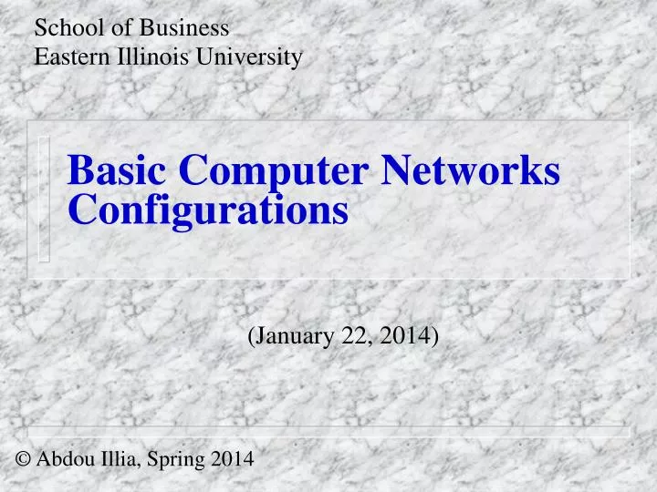 basic computer networks configurations