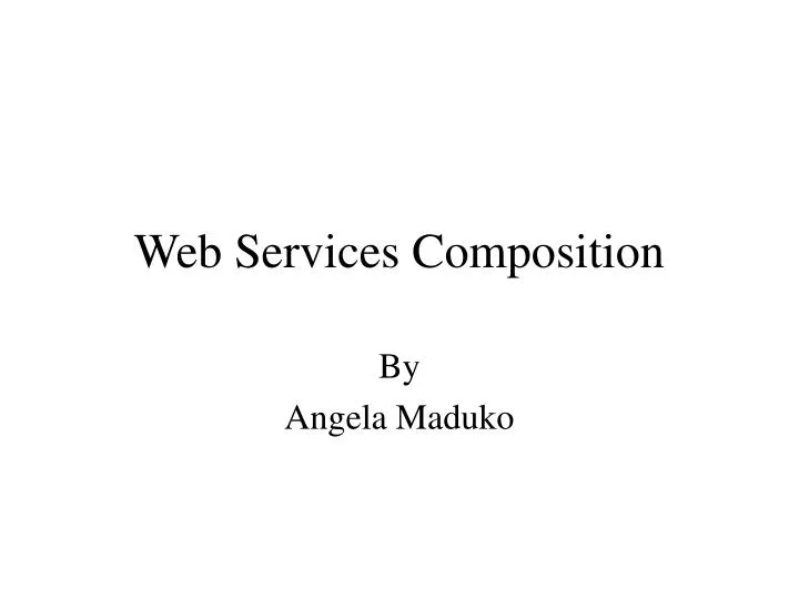 web services composition