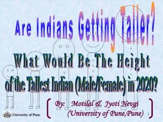 Are Indians Getting Taller?
