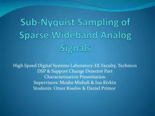 Sub- Nyquist Sampling of Sparse Wideband Analog Signals