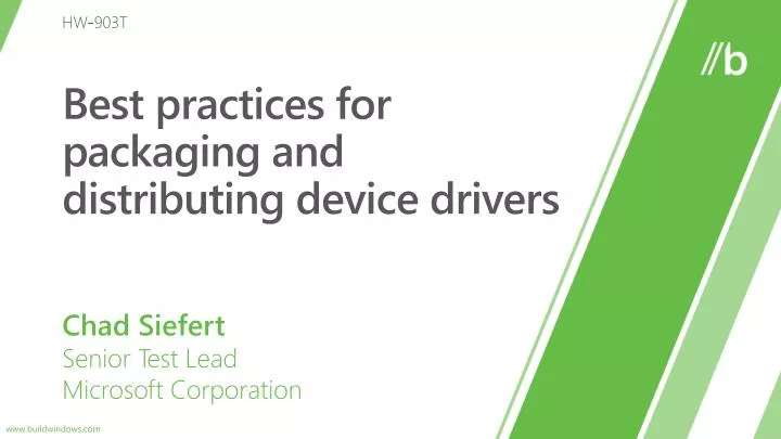 best practices for packaging and distributing device drivers