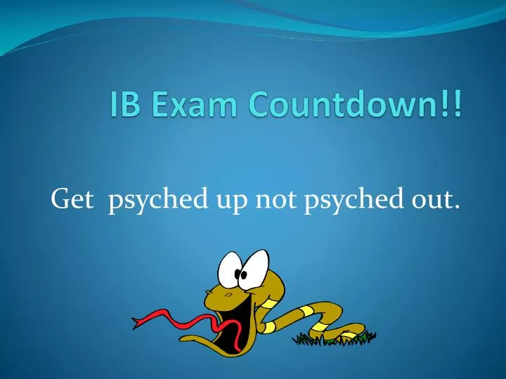 ib exam countdown