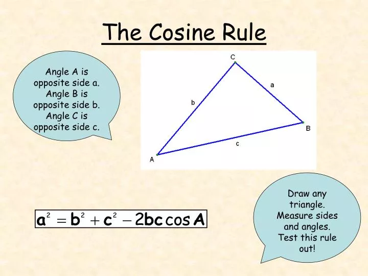 Cosine Formula - What Are Cosine Formulas? Examples