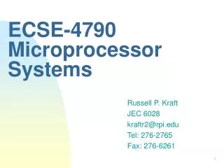 ECSE-4790 Microprocessor Systems