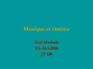 Musique et cinéma