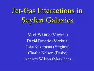Jet-Gas Interactions in Seyfert Galaxies