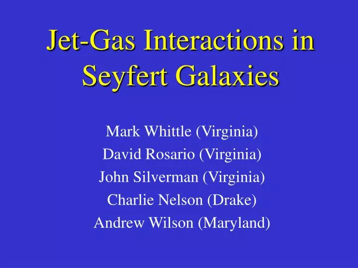 jet gas interactions in seyfert galaxies
