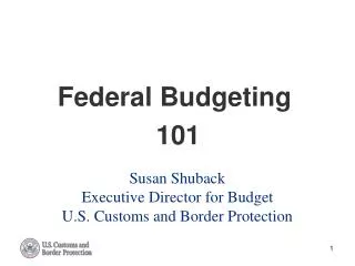 Susan Shuback Executive Director for Budget U.S. Customs and Border Protection
