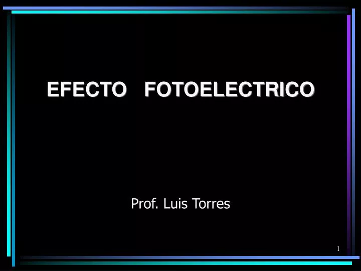 efecto fotoelectrico