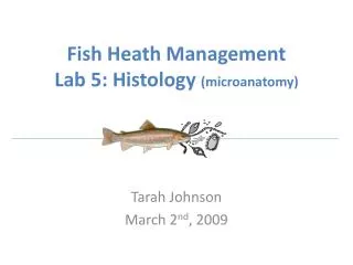 Fish Heath Management Lab 5: Histology (microanatomy)