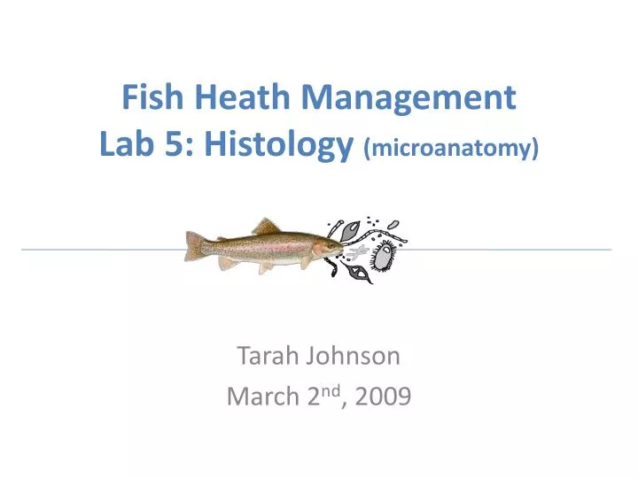 fish heath management lab 5 histology microanatomy