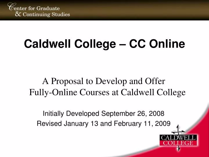 caldwell college cc online