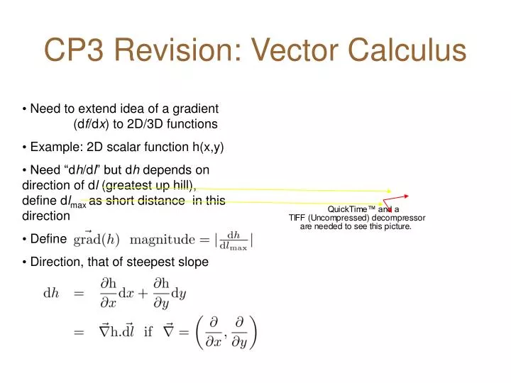 cp3 revision vector calculus
