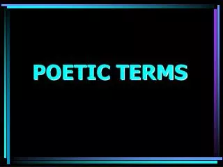 POETIC TERMS
