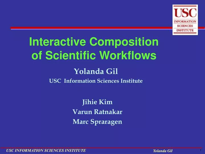 interactive composition of scientific workflows