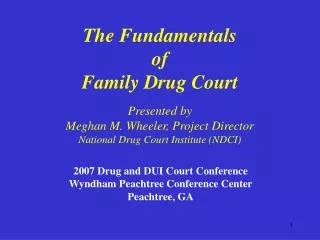 The Fundamentals of Family Drug Court