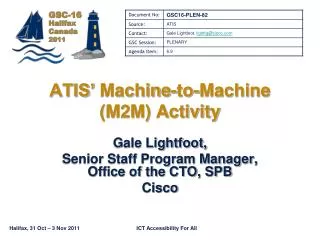 ATIS’ Machine-to-Machine (M2M) Activity