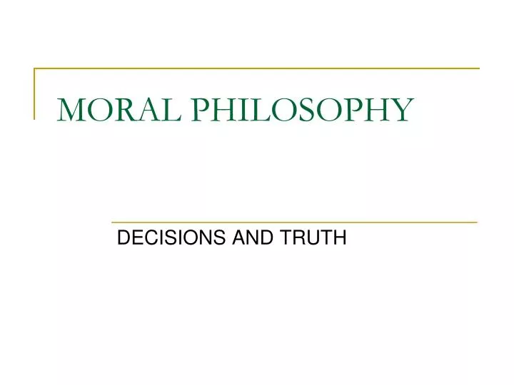 moral philosophy
