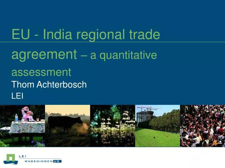 eu india regional trade agreement a quantitative assessment